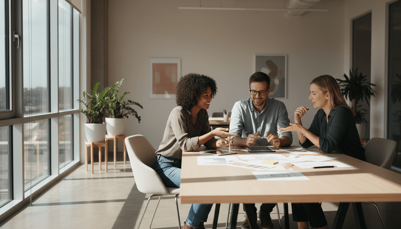 Equipo de AI FOR LIFE colaborando en oficina moderna en Ciudad de México